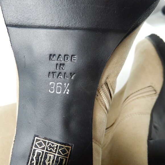 Share RON WHITE Fabia OTK BOOTS Size 6.5 Stretch Faux Suede Over the Knee NEW - Picture 9 of 10